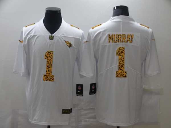 Mens Arizona Cardinals #1 Kyler Murray 2020 White Leopard Print Fashion Limited Stitched Jersey Dzhi